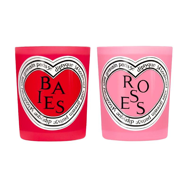 Duo Candele San Valentino Baies Roses - Image 2